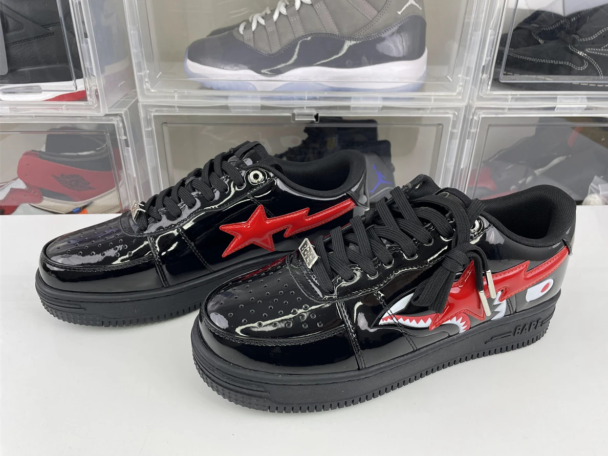 6285 Bape Black Red bright shoes AllSeason 2782