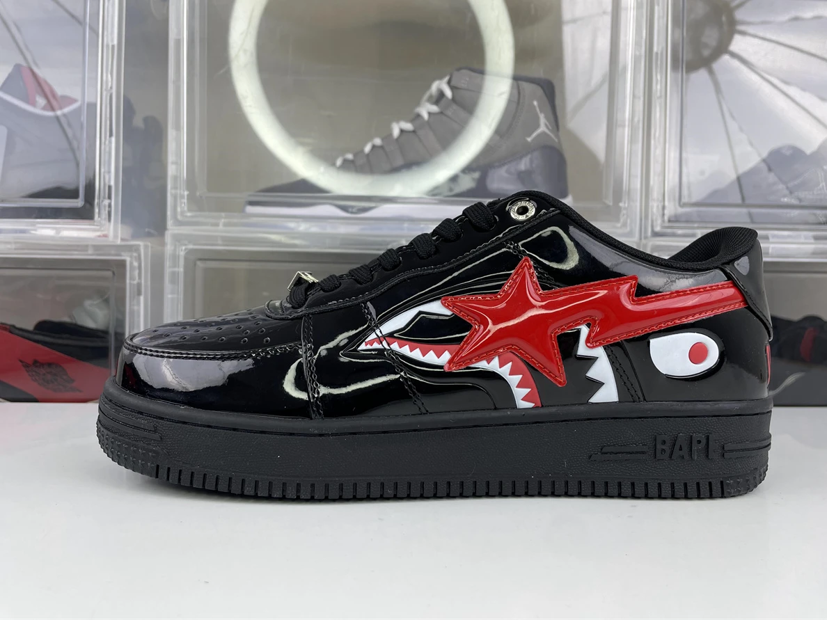 6285 Bape Black Red bright shoes AllSeason 2782