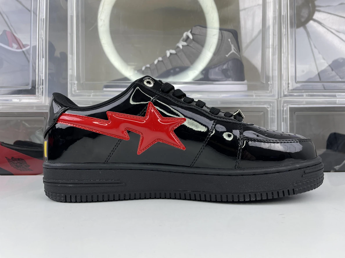 6285 Bape Black Red bright shoes AllSeason 2782