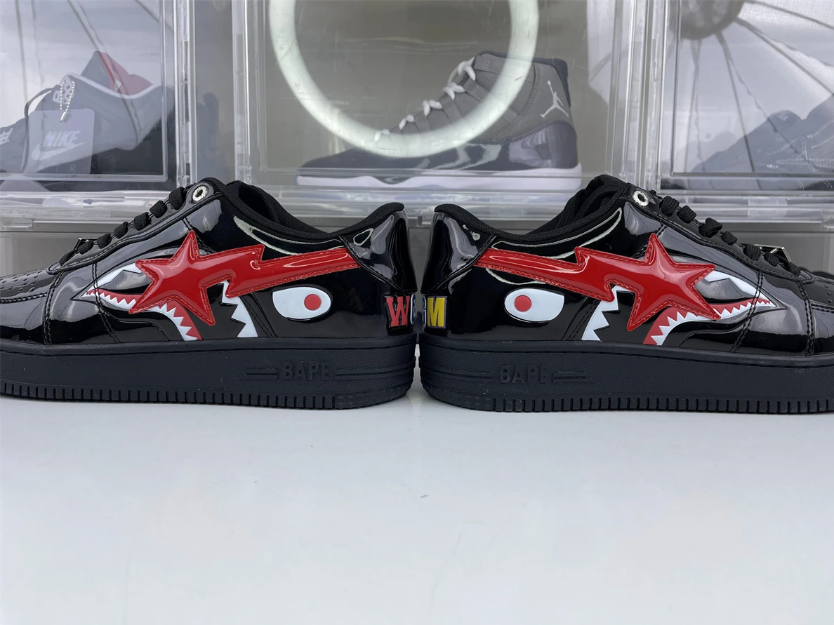 6285 Bape Black Red bright shoes AllSeason 2782
