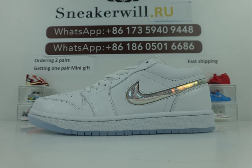 6335 1代 Air Jordan 1 Low White Silver GoAnywhere 585