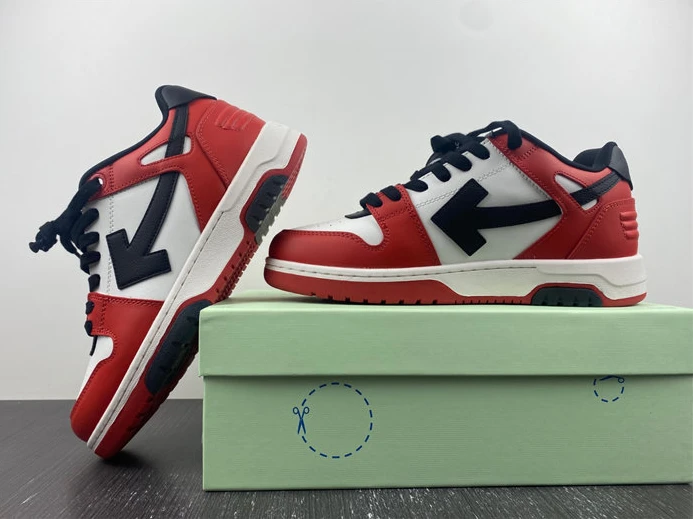 6496 OFF-WHITE Out Of Office OOO Low Tops Black White Red OMIA189S22LEA Affordable 1428