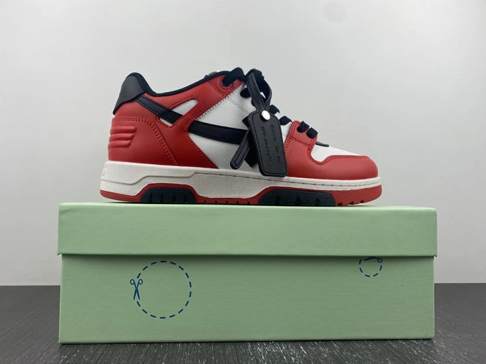 6496 OFF-WHITE Out Of Office OOO Low Tops Black White Red OMIA189S22LEA Affordable 1428
