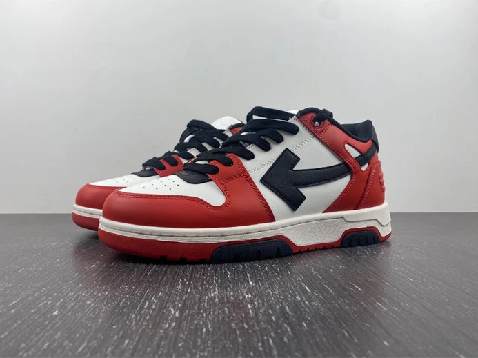 6496 OFF-WHITE Out Of Office OOO Low Tops Black White Red OMIA189S22LEA Affordable 1428