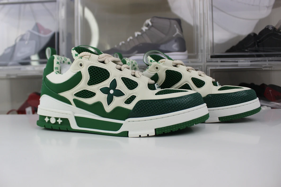 6638 Louis Vuitton White Green Sneaker # EasyMatch 200