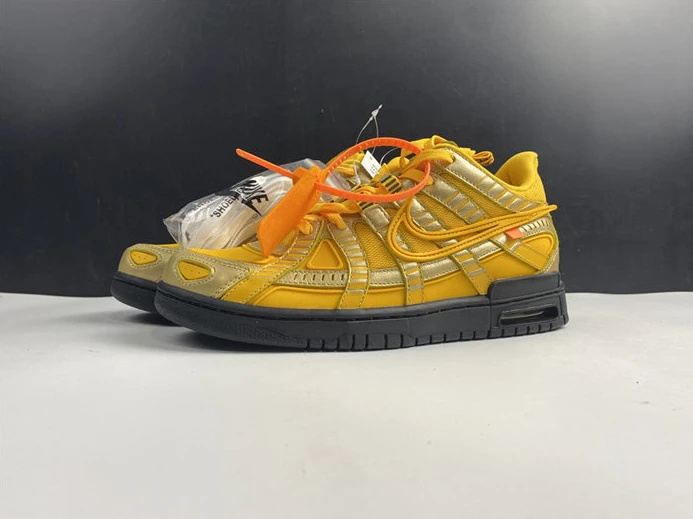 6775 Nike Air Rubber Dunk Off-White University Gold CU6015- Fashionable 2137