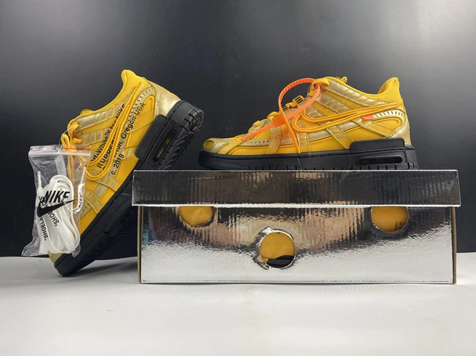 6775 Nike Air Rubber Dunk Off-White University Gold CU6015- Fashionable 2137