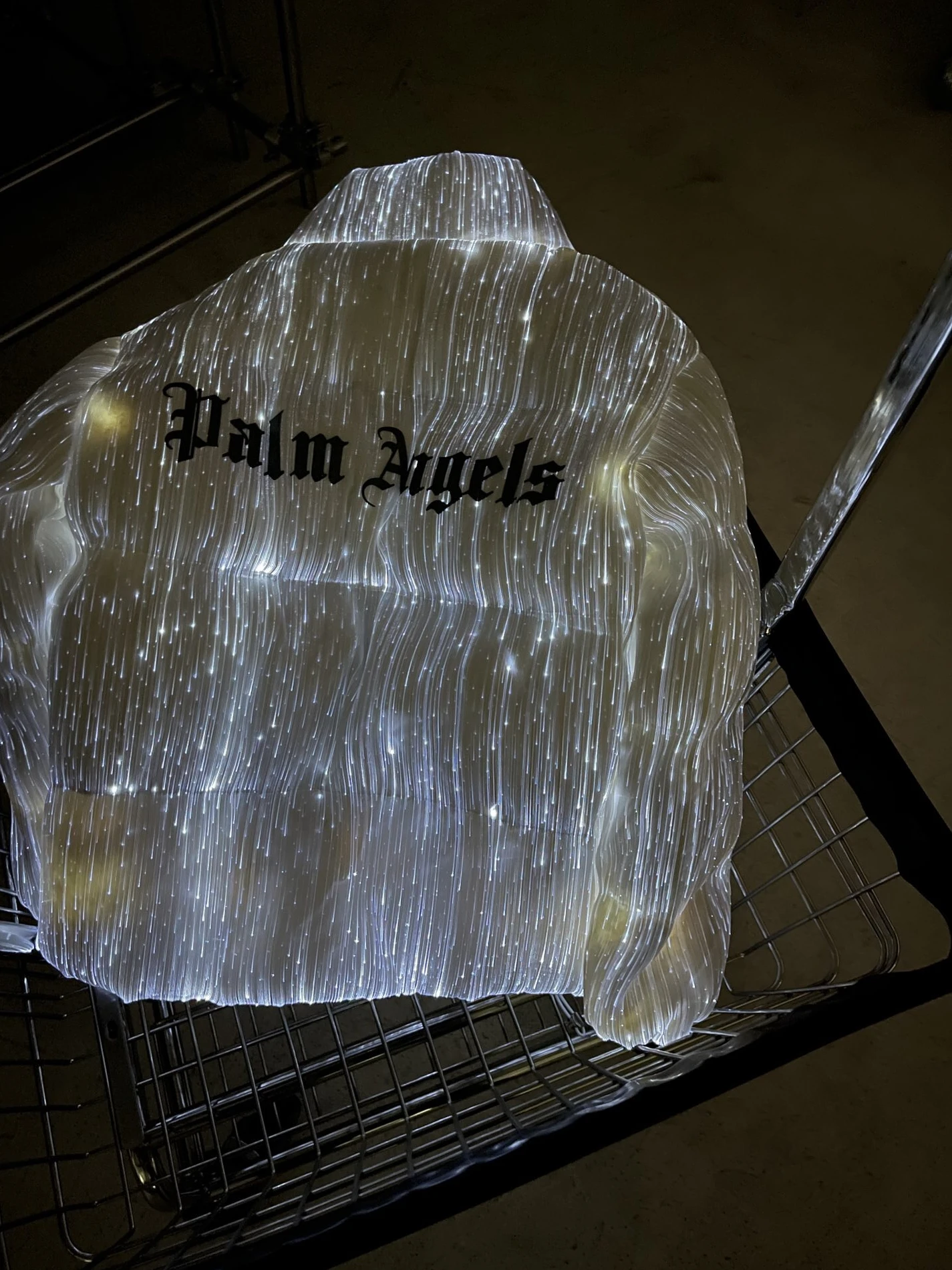 6852 Moncler Palm Angels Glow in Dark White Jacket WellDesigned 36