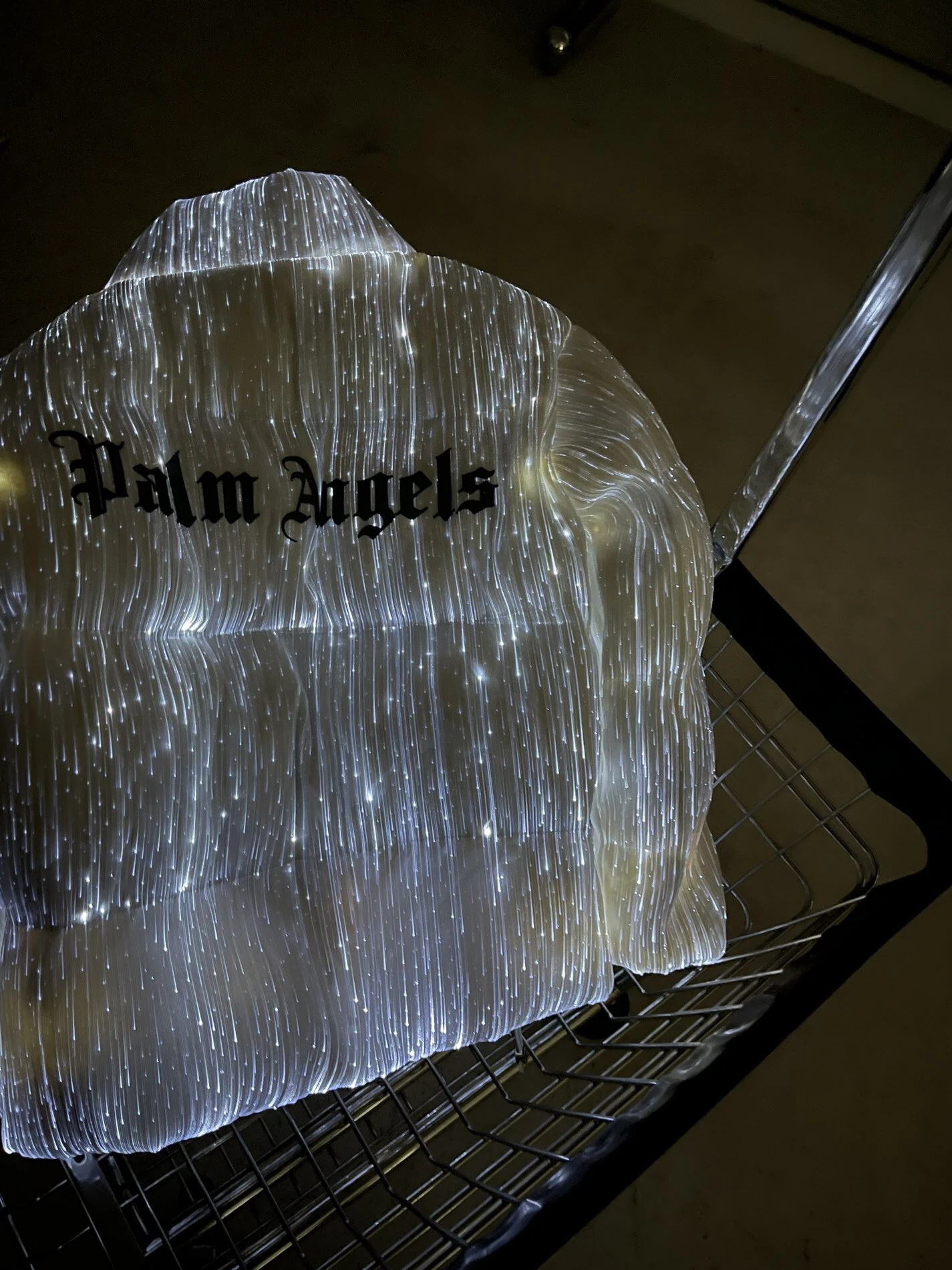 6852 Moncler Palm Angels Glow in Dark White Jacket WellDesigned 36