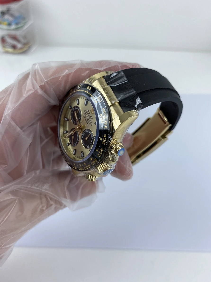 6853 Rolex Trithong watch Golden colorway, 4130 machine (40x12.2mm) BestValue 341