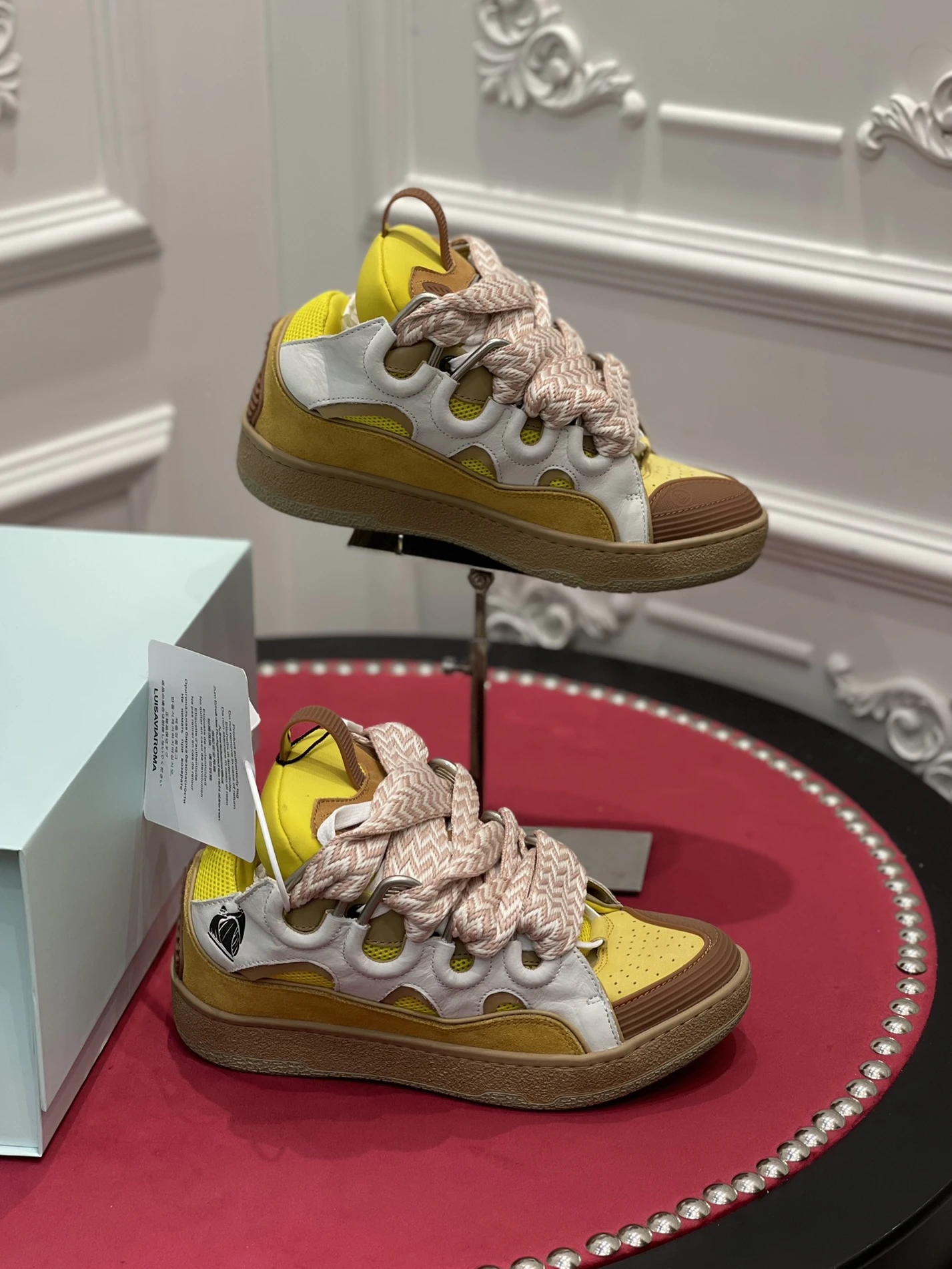7137 Lanvin Leather Curb Beige Yellow FM-SKRK11-DRAG-H AllSeason 1476