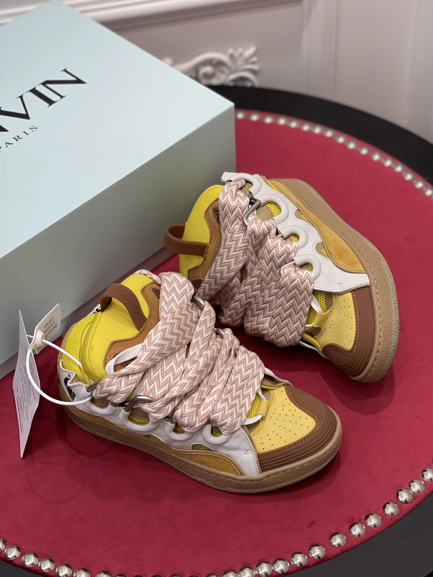 7137 Lanvin Leather Curb Beige Yellow FM-SKRK11-DRAG-H AllSeason 1476