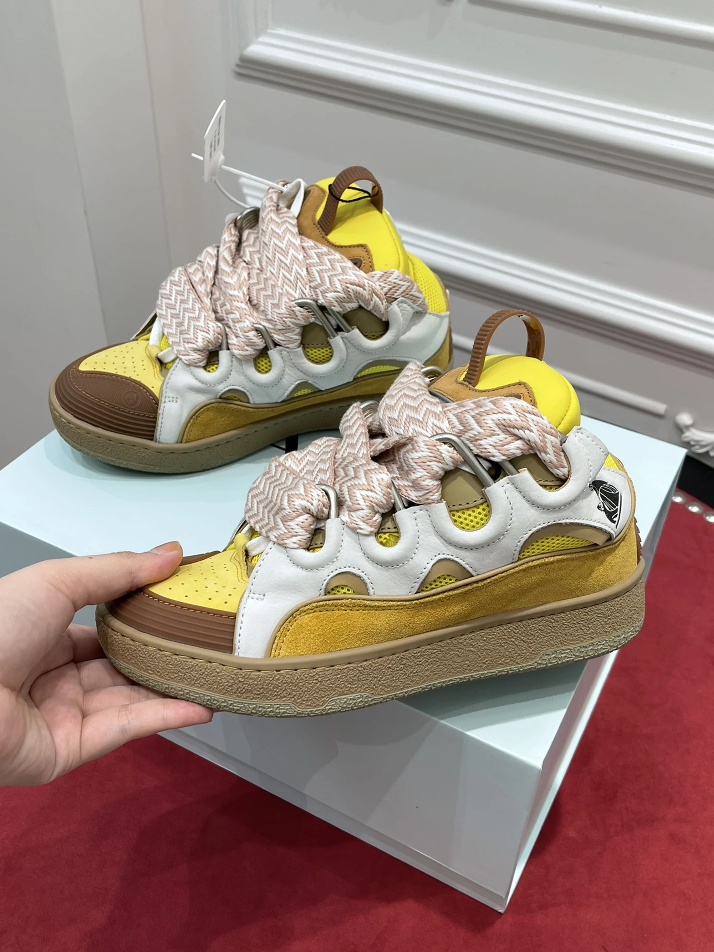 7137 Lanvin Leather Curb Beige Yellow FM-SKRK11-DRAG-H AllSeason 1476
