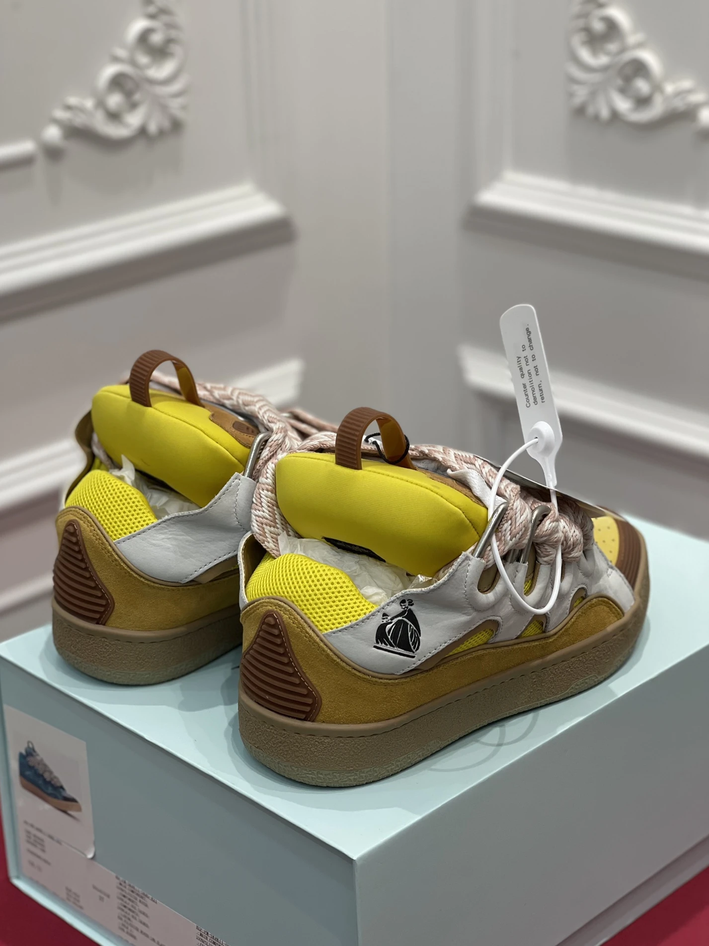 7137 Lanvin Leather Curb Beige Yellow FM-SKRK11-DRAG-H AllSeason 1476