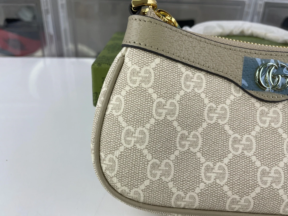 719 GUCCI Ophidia Mini handeling bag Tan color, (19x 10 x 3cm) Trendy 220