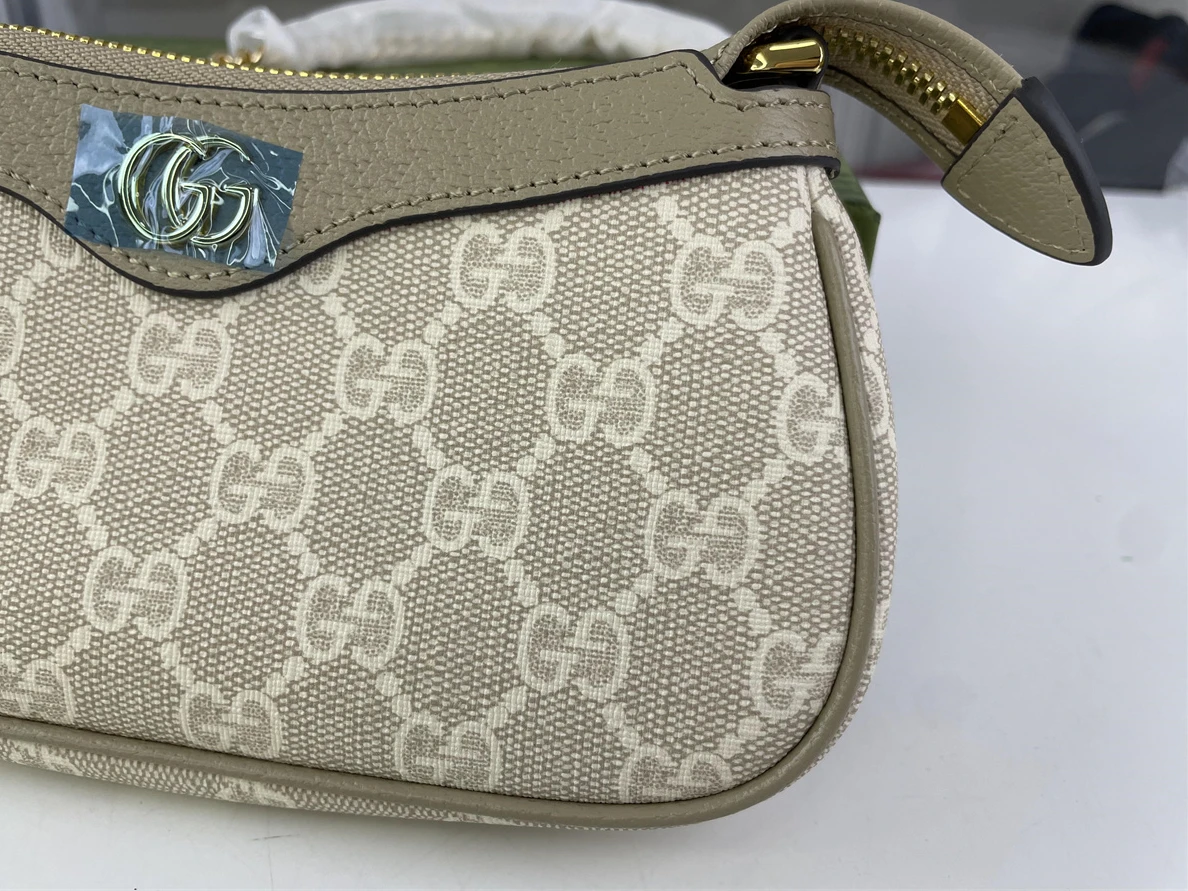 719 GUCCI Ophidia Mini handeling bag Tan color, (19x 10 x 3cm) Trendy 220
