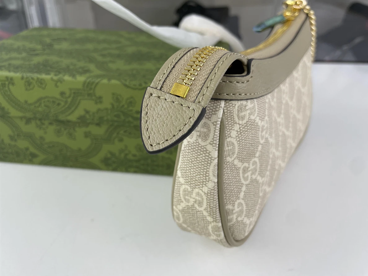 719 GUCCI Ophidia Mini handeling bag Tan color, (19x 10 x 3cm) Trendy 220