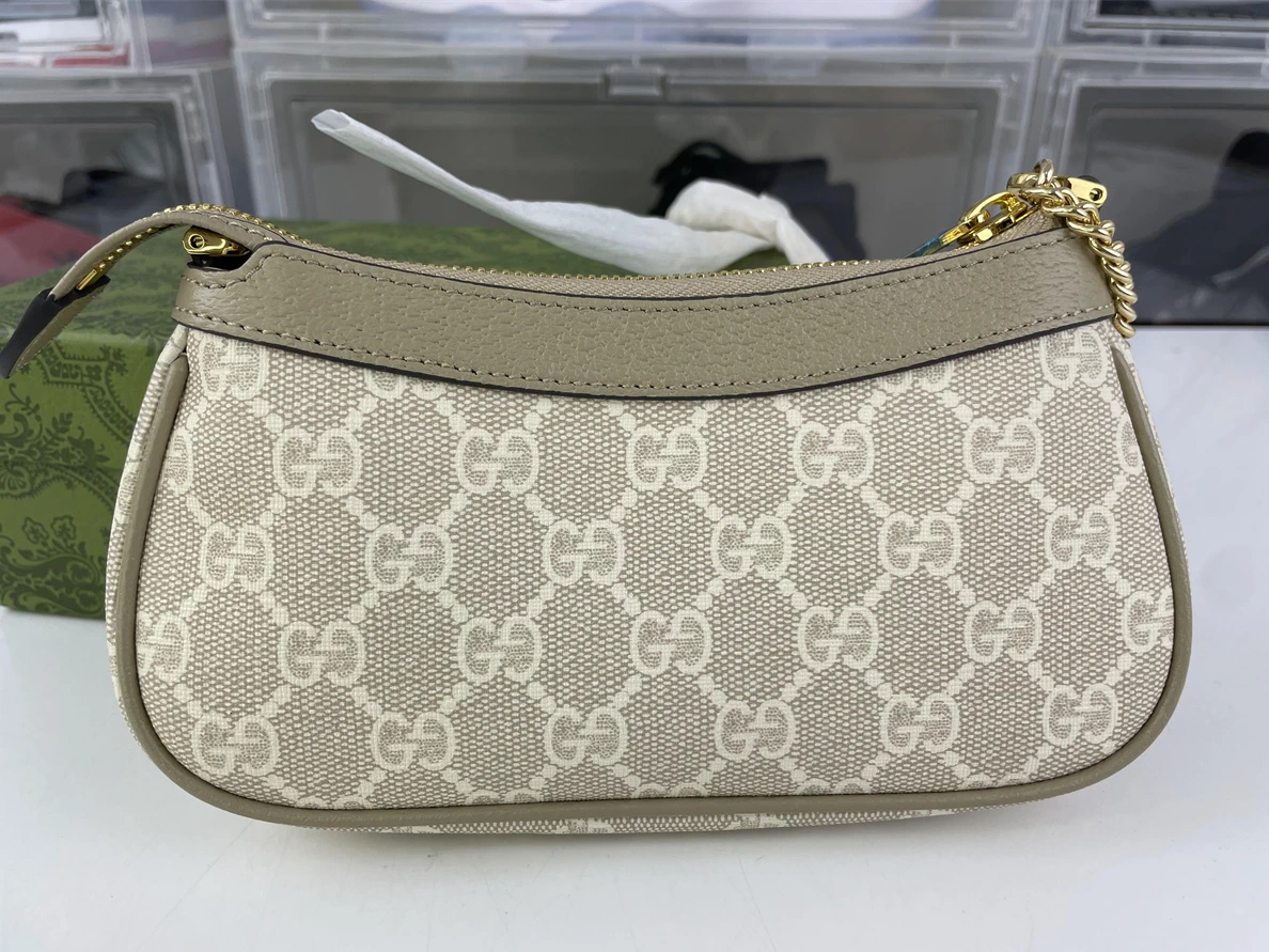 719 GUCCI Ophidia Mini handeling bag Tan color, (19x 10 x 3cm) Trendy 220