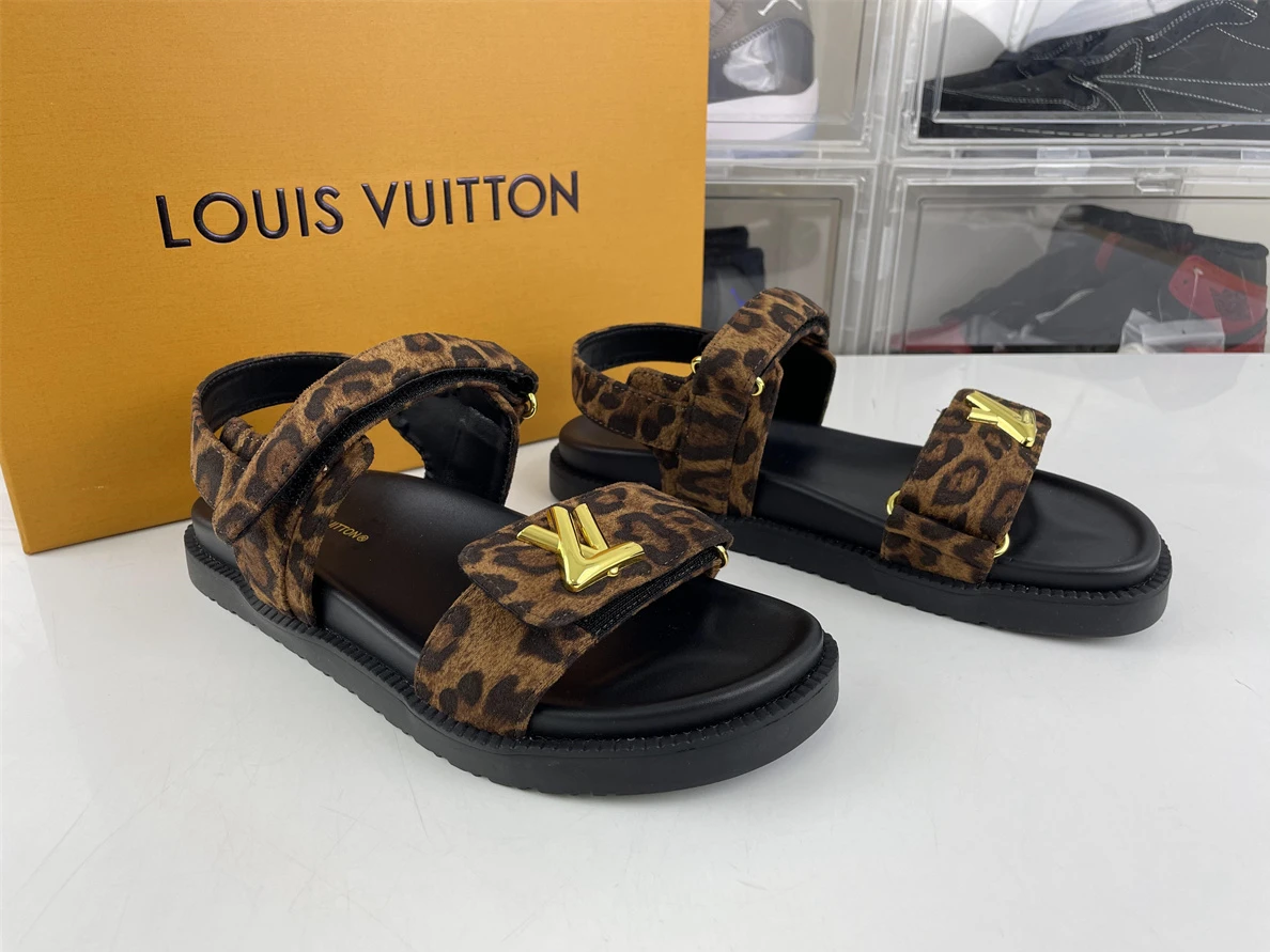 7605 LV brown Leapard print beach sandals (EU35-45 ) Affordable 158