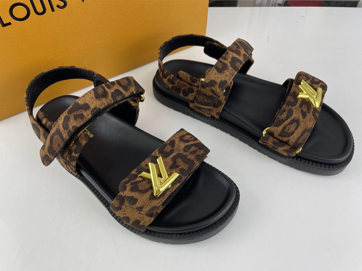 7605 LV brown Leapard print beach sandals (EU35-45 ) Affordable 158