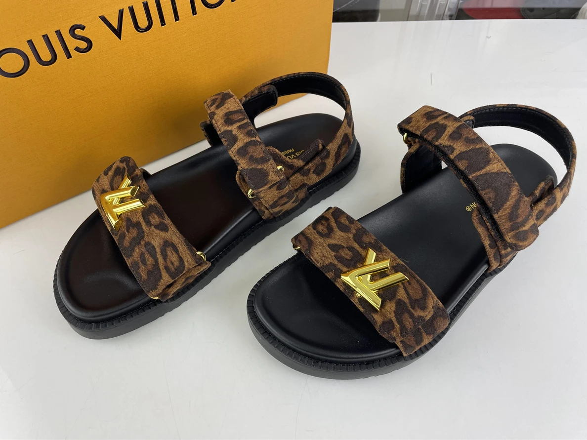 7605 LV brown Leapard print beach sandals (EU35-45 ) Affordable 158