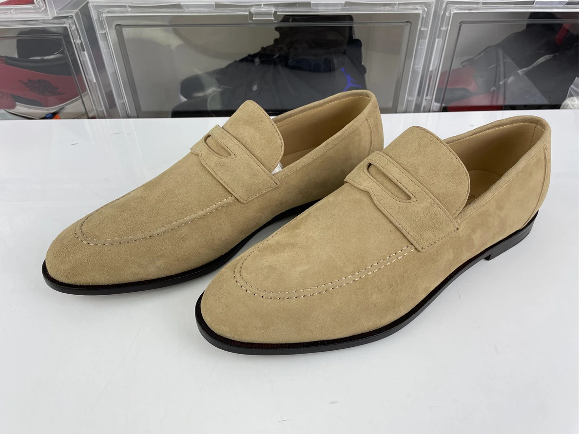 7642 Loro piana summer walk Tan color Suede GoodFit 3540