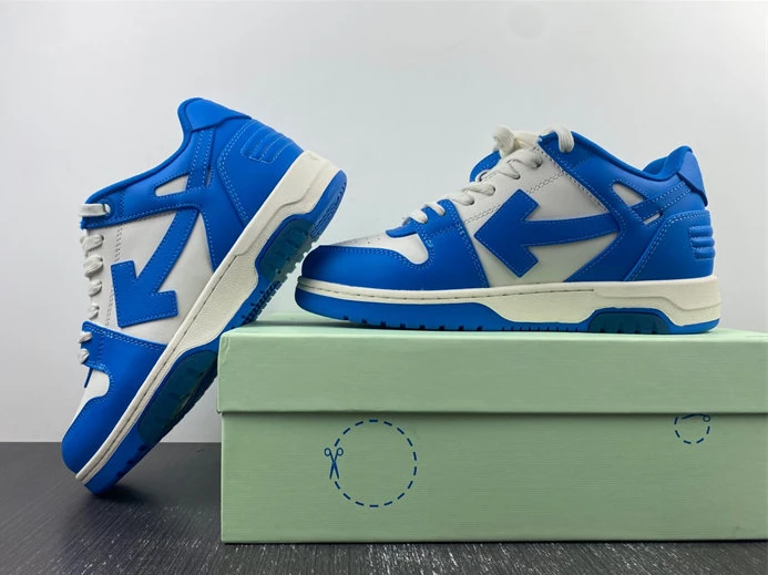 7779 OFF-WHITE Out Of Office OOO Low Tops White Blue OMIA189F22LEA SmartChoice 1431