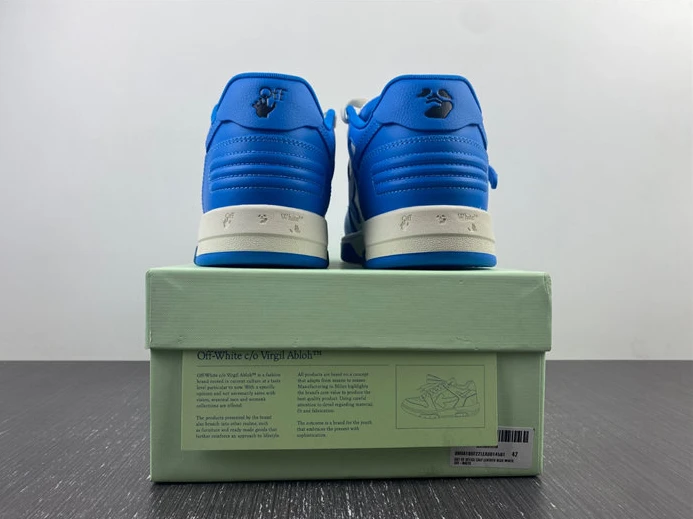 7779 OFF-WHITE Out Of Office OOO Low Tops White Blue OMIA189F22LEA SmartChoice 1431