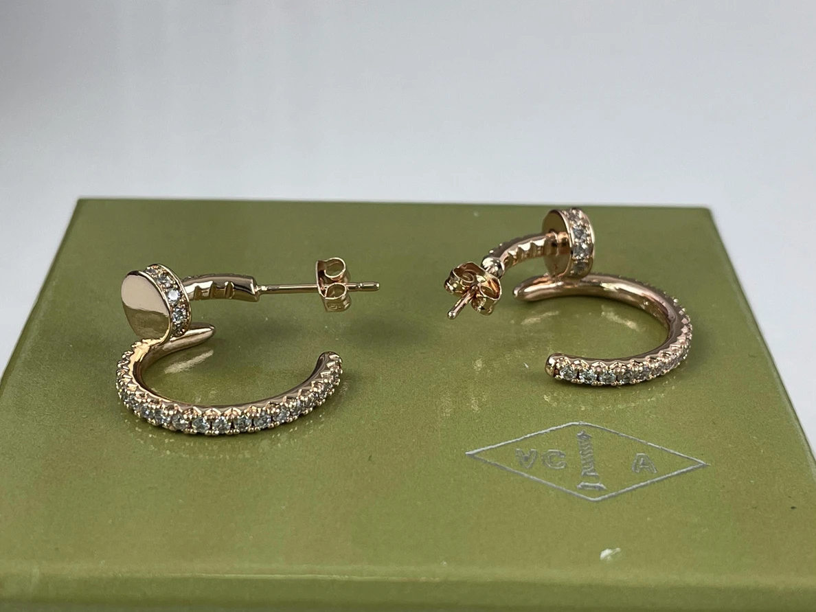 8006 Cartier gold Earring with diamonds (price for each pcs) DailyWear 132