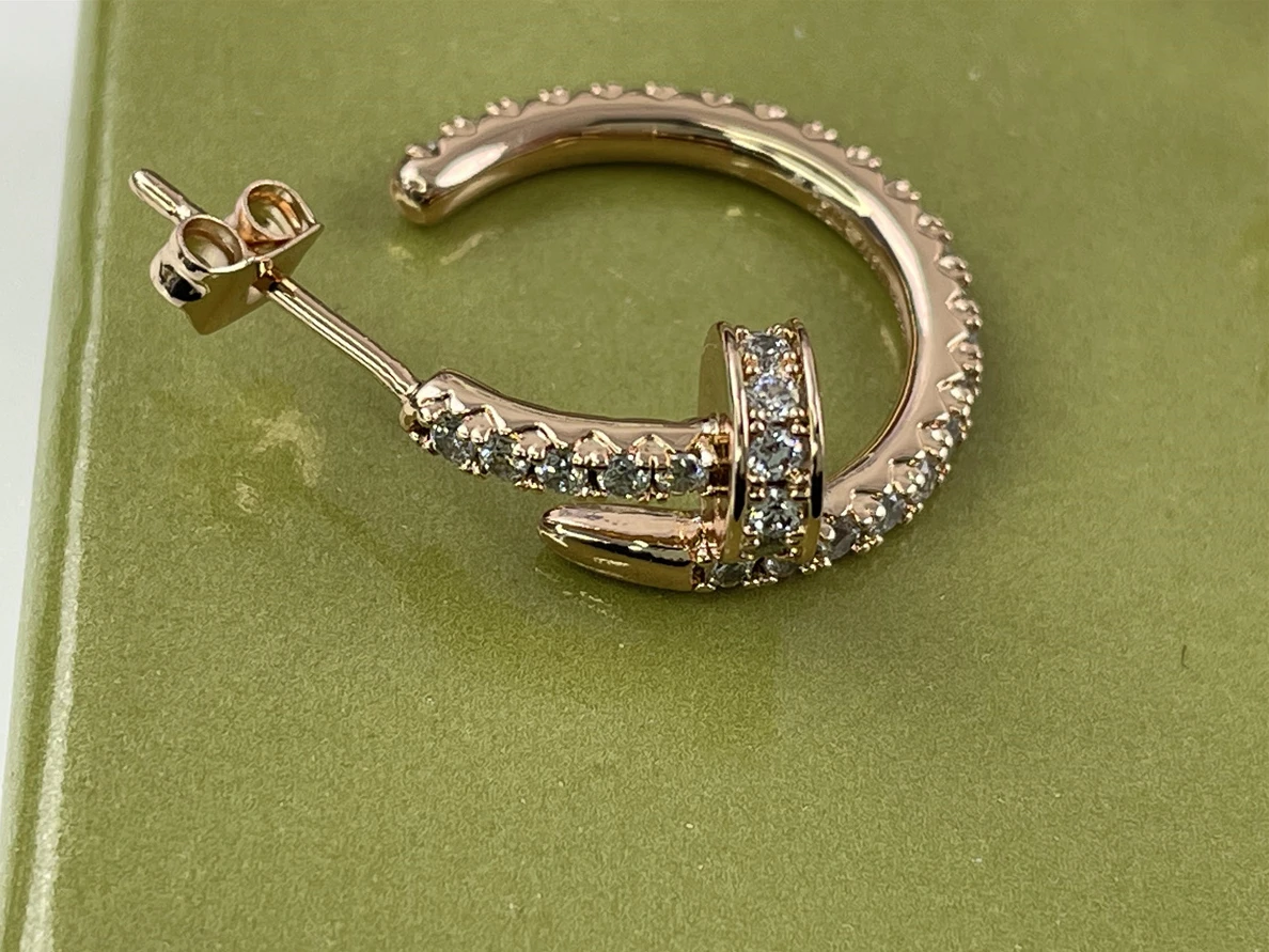 8006 Cartier gold Earring with diamonds (price for each pcs) DailyWear 132