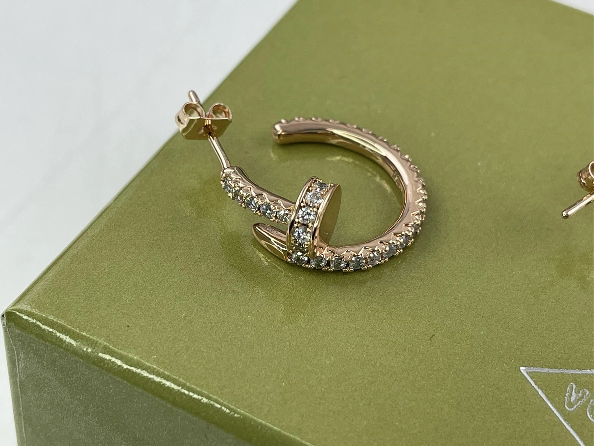 8006 Cartier gold Earring with diamonds (price for each pcs) DailyWear 132