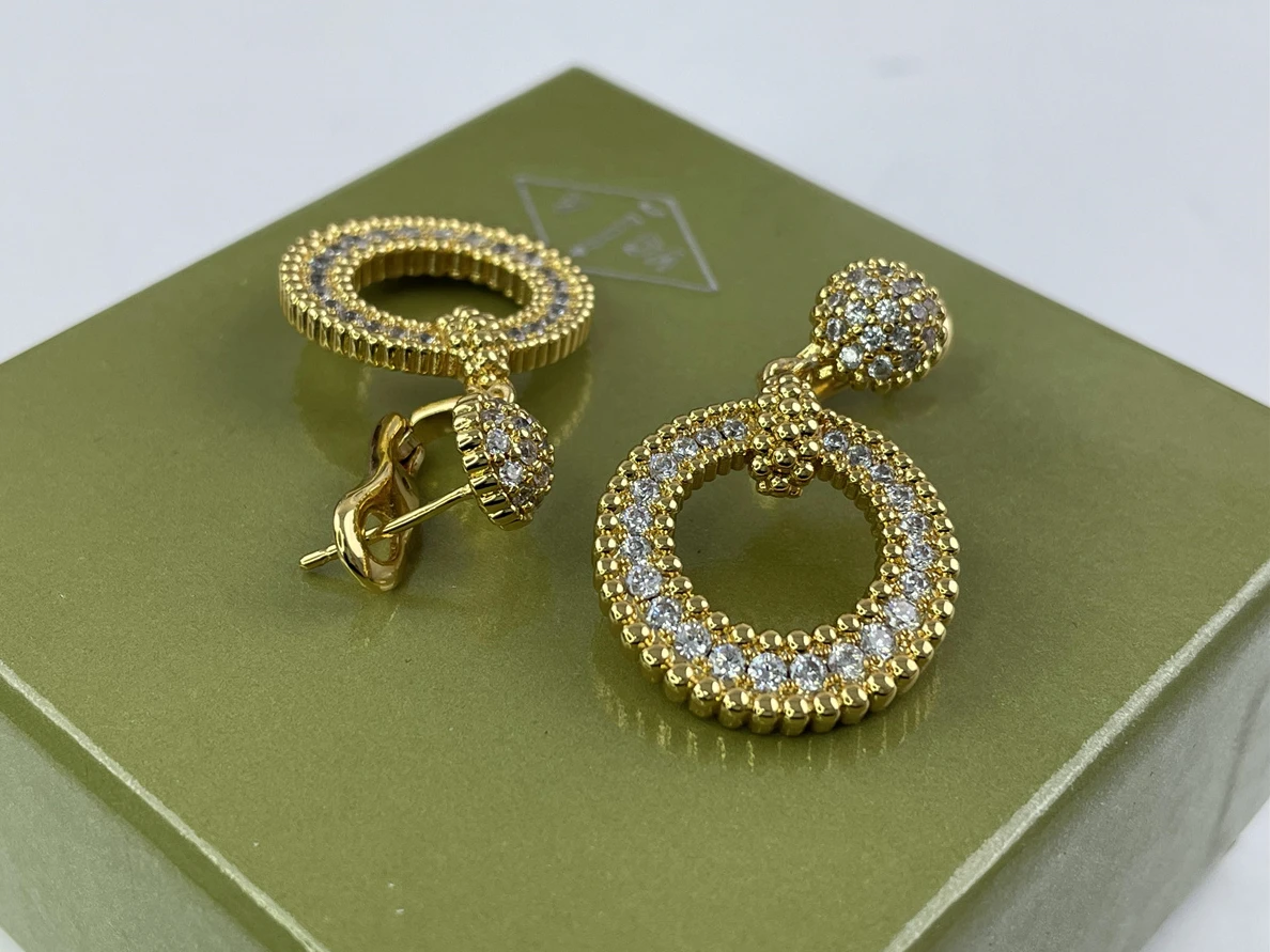 8006 Cartier gold Earring with diamonds (price for each pcs) DailyWear 132