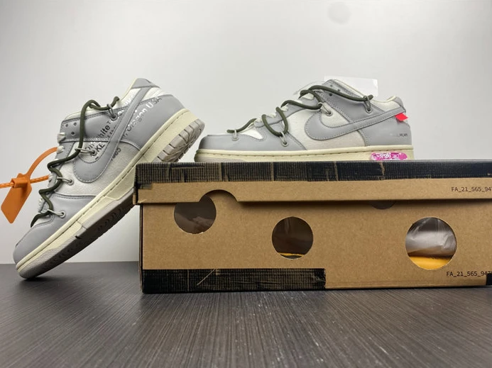 8297 Nike Dunk Low Off-White Lot 22 DM1602- SmartChoice 2333