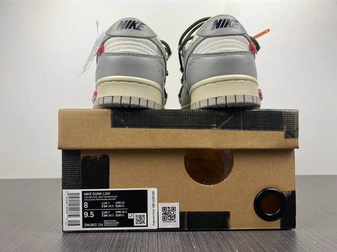 8297 Nike Dunk Low Off-White Lot 22 DM1602- SmartChoice 2333
