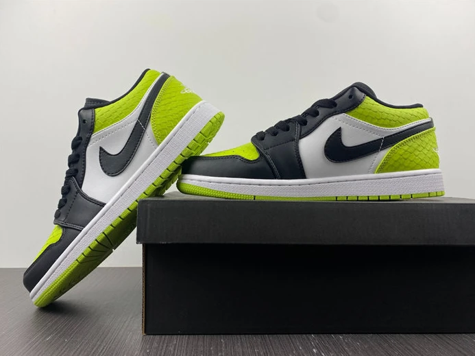 8299 Jordan 1 Low Snakeskin Vivid Green DX4446- StreetReady 671