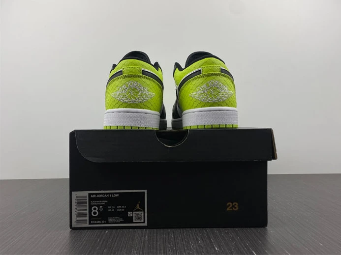 8299 Jordan 1 Low Snakeskin Vivid Green DX4446- StreetReady 671