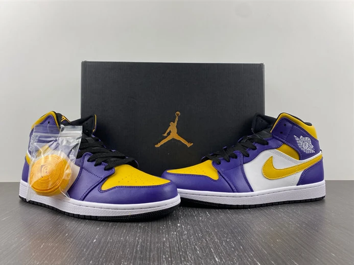 8617 Jordan 1 Mid Lakers DQ8426- Fashionable 435