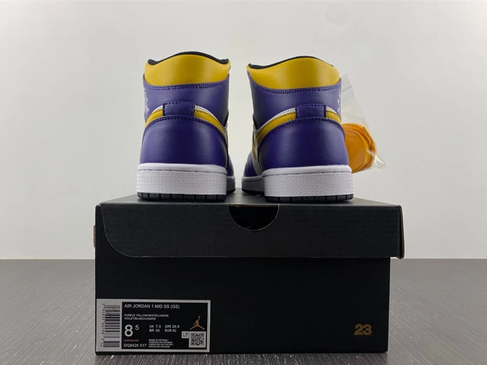 8617 Jordan 1 Mid Lakers DQ8426- Fashionable 435