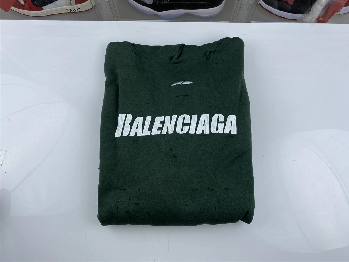 8622 Balenciaga Green Scratch Hoodie (fit one size larger than regular one) AllSeason 64
