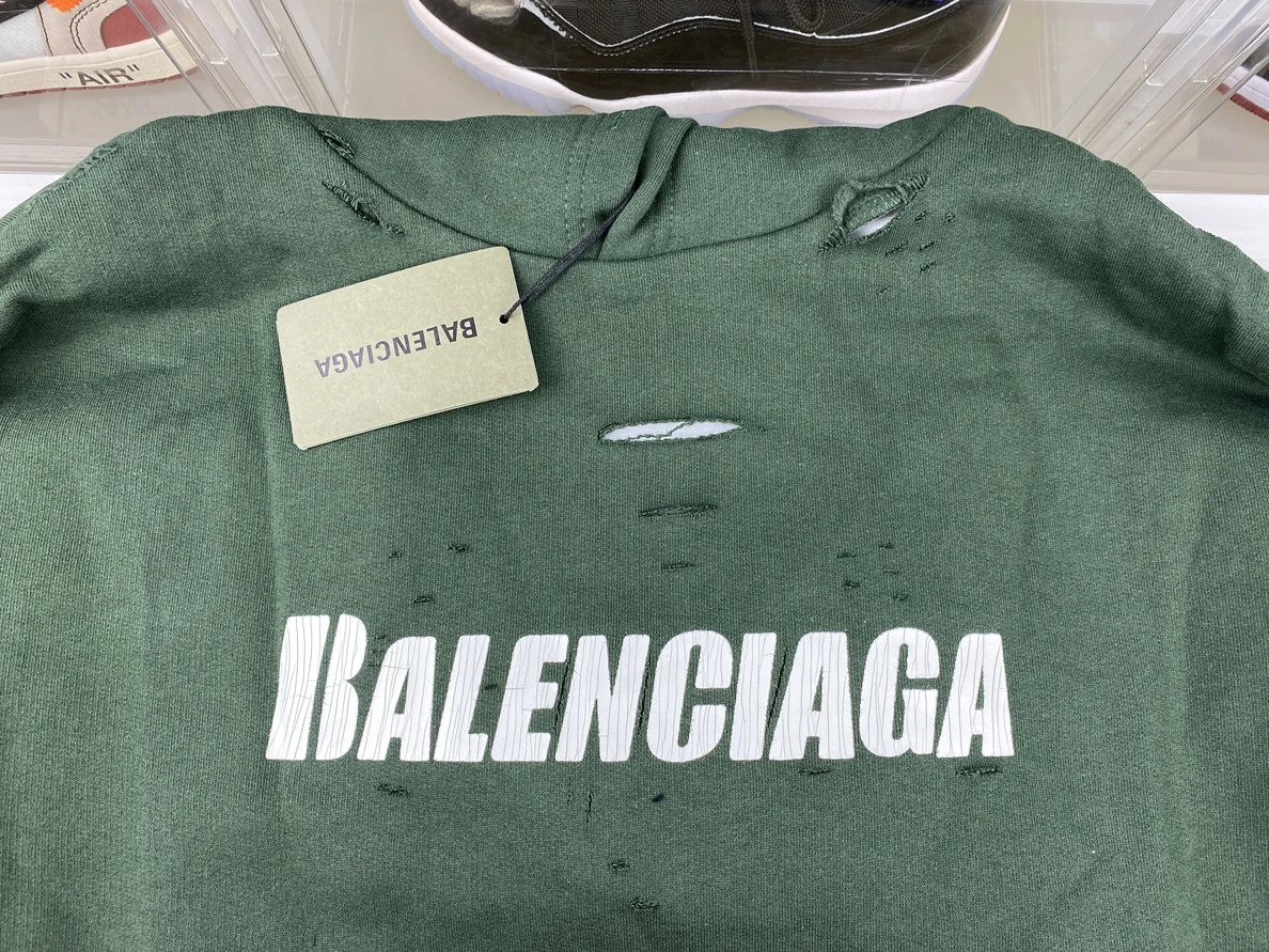 8622 Balenciaga Green Scratch Hoodie (fit one size larger than regular one) AllSeason 64