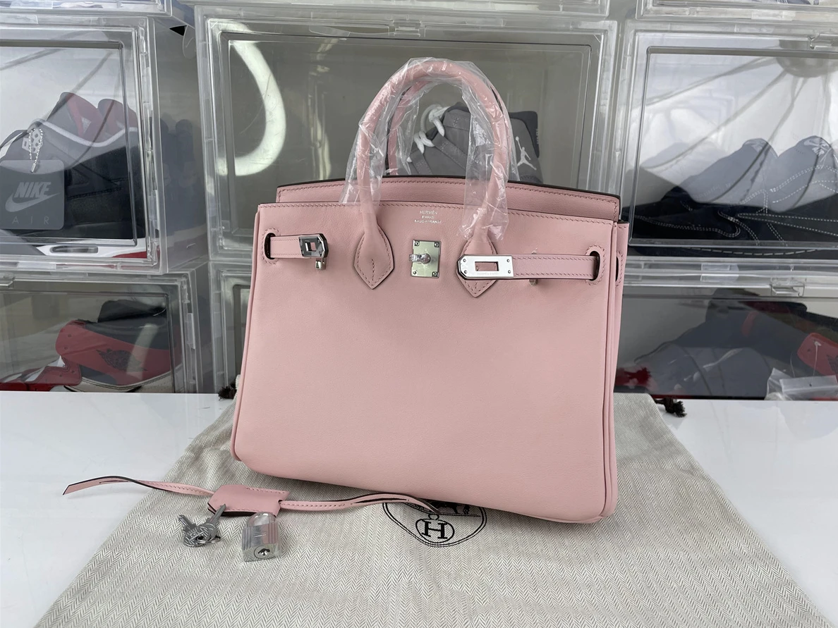8799 Hermes Pink full hand made bag, ( 25 x 20 x 14cm) GoAnywhere 218
