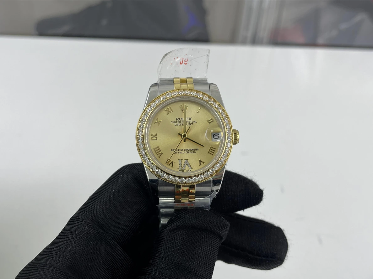 9064 Rolex Ladies Date-Just Gold watch with diamonds (36mm) WellDesigned 316