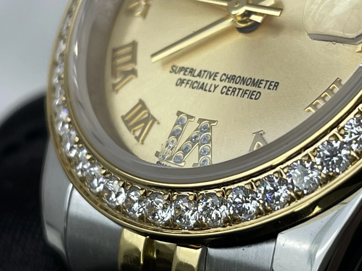 9064 Rolex Ladies Date-Just Gold watch with diamonds (36mm) WellDesigned 316