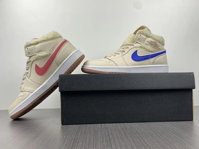 9102 Jordan1 Mid Fleece Pearl White DO2207- SportInspired 444