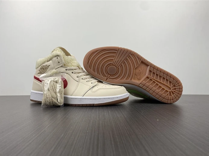 9102 Jordan1 Mid Fleece Pearl White DO2207- SportInspired 444