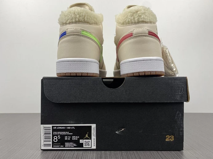 9102 Jordan1 Mid Fleece Pearl White DO2207- SportInspired 444