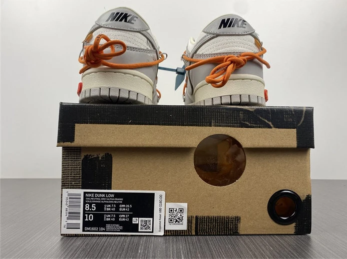 9366 Nike Dunk Low Off-White Lot 44 DM1602- ModernLook 2346