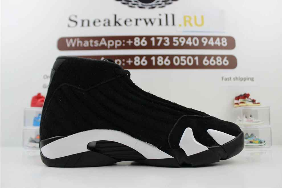 9442 GOAT Air Jordan 14 Black White DailyWear 1173