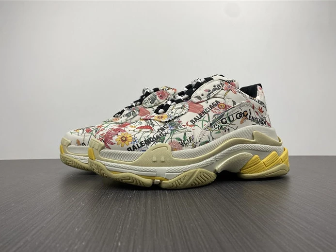9571 Gucci x BLCG The Hacker Project Triple S Flora Print 677195 UL110 NewStyle 1706