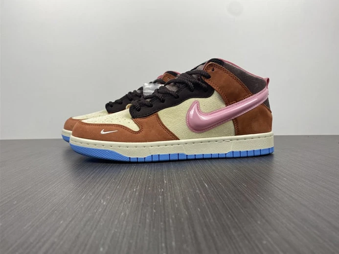 9834 Nike Dunk Mid Social Status Free Lunch Chocolate Milk DJ1173- NewStyle 1937